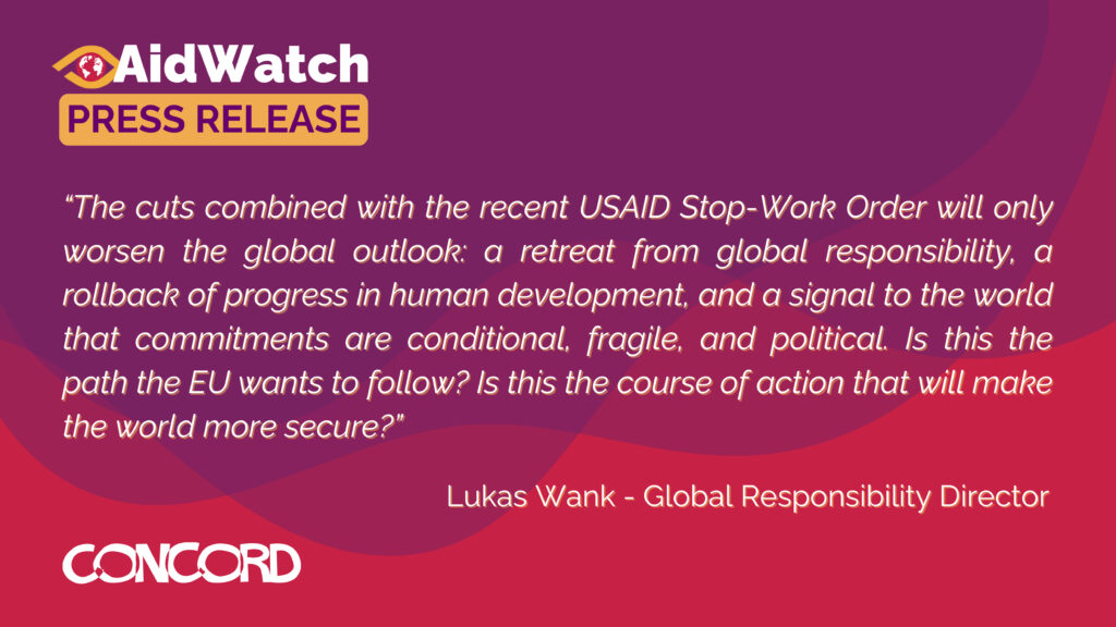 Quote by Lukas Wank about aid cuts.