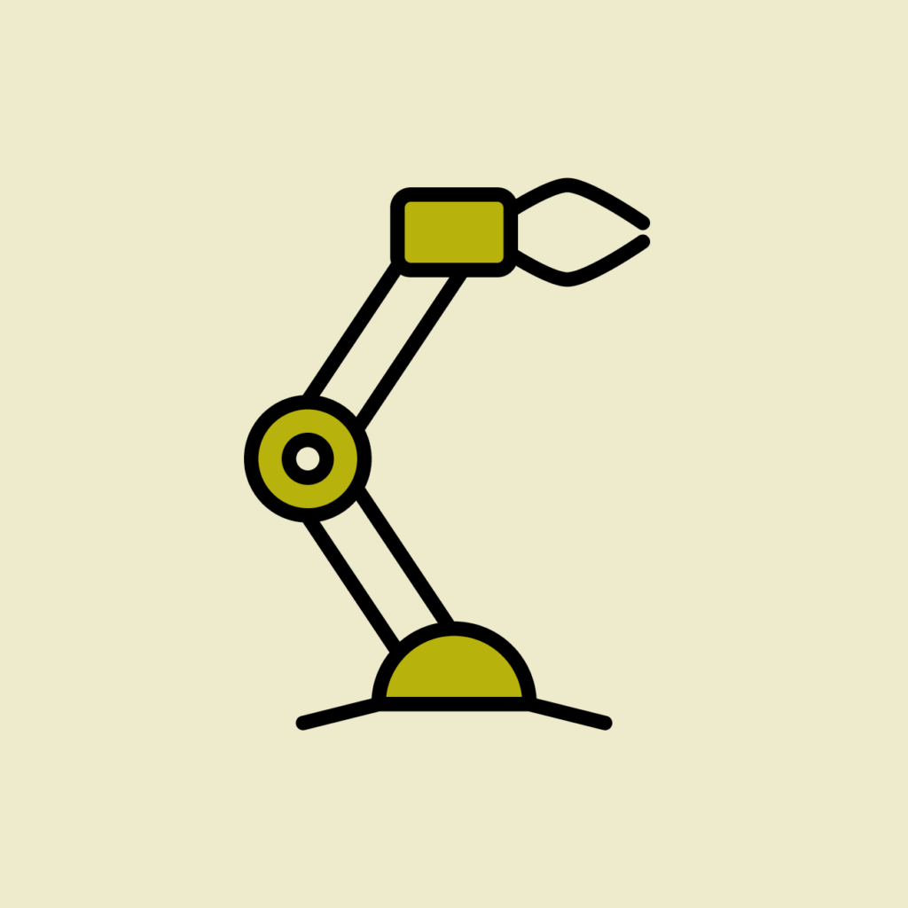 Icon for innovation, robot arm